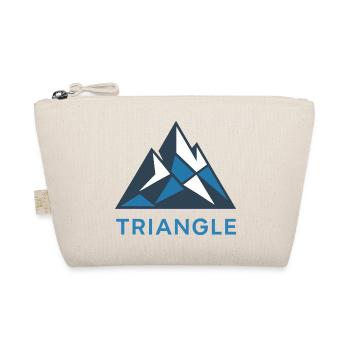Geometric mountain motif with triangles - Organic Pouch - nature - Front
