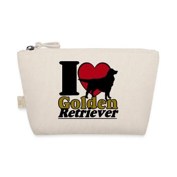 Golden Retriever , I Love ........................ - Bio-Täschchen - Natur - Vorne