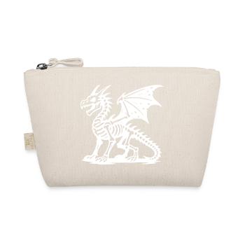 Mythical Dragon Skeleton Retro Design - Organic Pouch - nature - Front