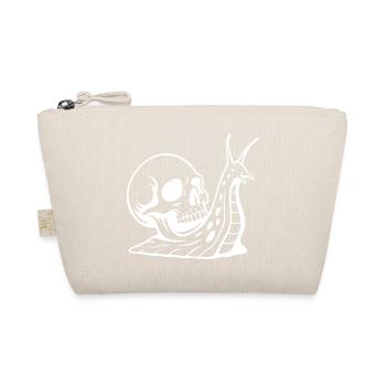 Gothic Skull with Serpent Design - Organic Pouch - nature - Front