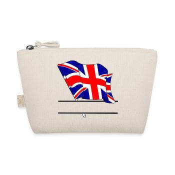 Britische Flagge mit eigenem Text – persönliches Design - Bio-Täschchen - Natur - Vorne