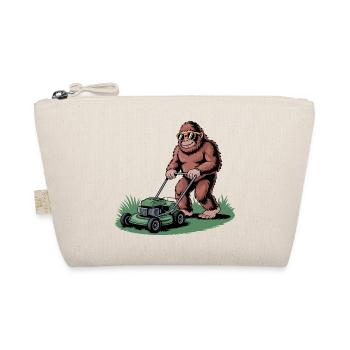 Chill Bigfoot Mowing Lawn with Sunglasses - Organic Pouch - nature - Front