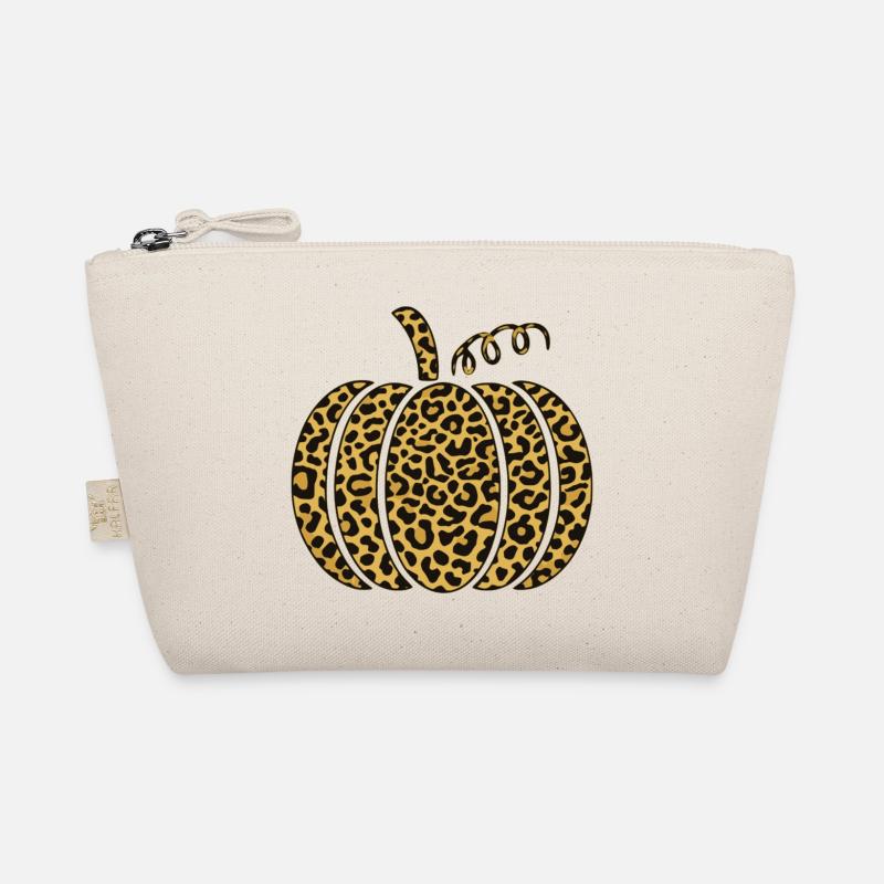 Leopard Print Pumpkin Illustration Organic Pouch