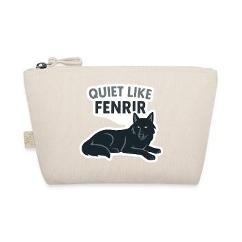Leise wie Fenrir Wolf Design - Bio-Täschchen - Natur - Vorne