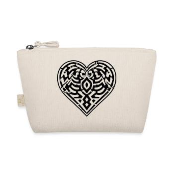 Coeur Motif Amour - Trousse biologique - nature - Devant