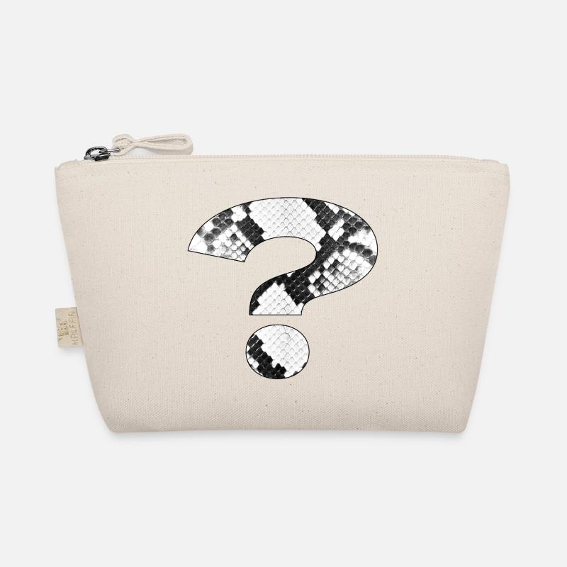 Snakeskin Pattern Question Mark Design Organic Pouch