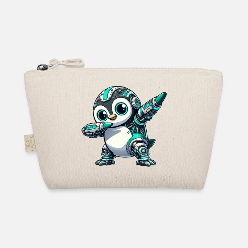 Futuristischer Pinguin Roboter Cyborg Technik  Bio-Täschchen