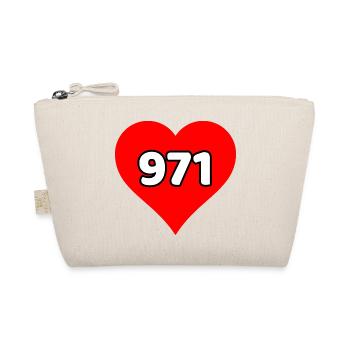 I love Guadeloupe 971 - Organic Pouch - nature - Front