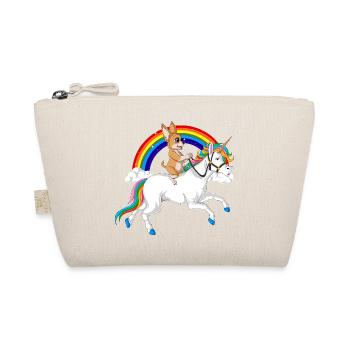 Chihuahua Unicorn Ride - Organic Pouch - nature - Front