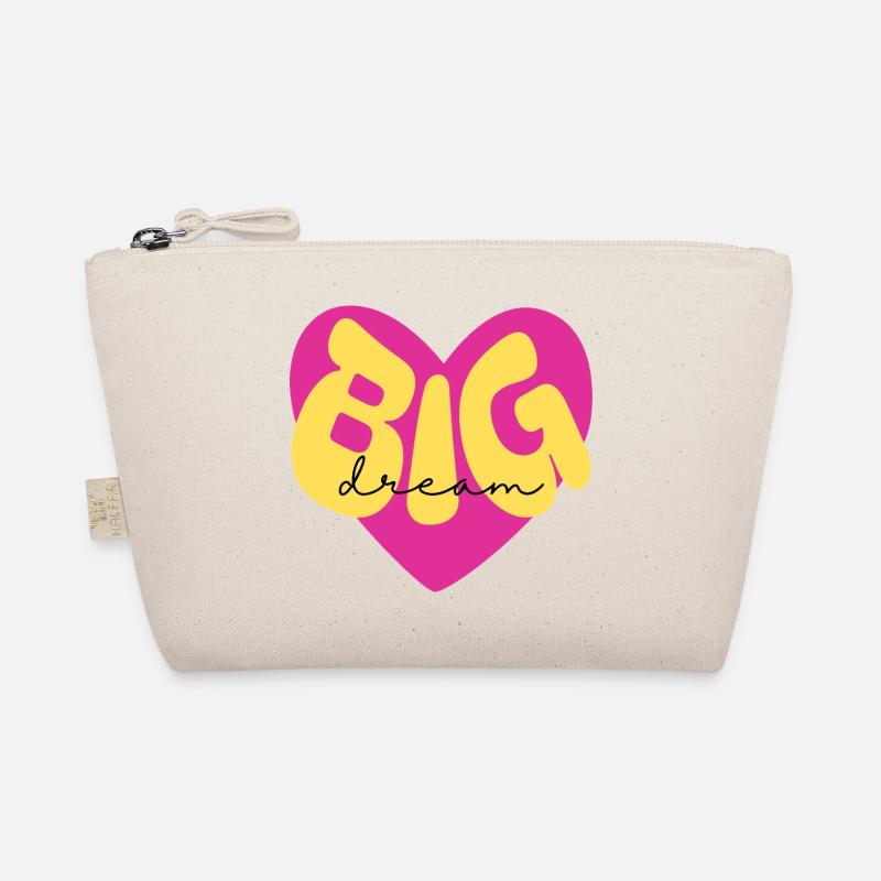 Farbenfrohes Herzdesign "Dream Big" Bio-Täschchen