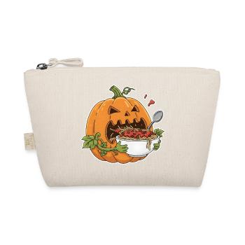 Halloween pumpkin with pasta fun design - Organic Pouch - nature - Front