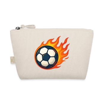 Feuerball Fußball Flamme - Bio-Täschchen - Natur - Vorne