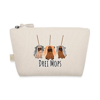 Two pugs - dogs or grooming equipment? Dog humor? - Organic Pouch - nature - Front