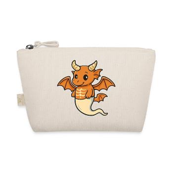 Orangener Drachenfreund - Bio-Täschchen - Natur - Vorne