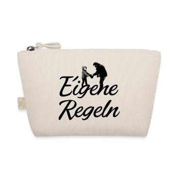 Father and Child Silhouette - Organic Pouch - nature - Front