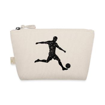 Fußball Design Spieler Fußball - Bio-Täschchen - Natur - Vorne