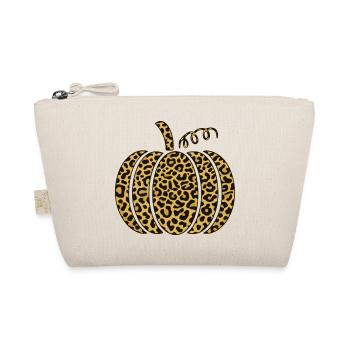Pumpkin Leopard Tee | Fall Halloween Spotted Shirt - Organic Pouch - nature - Front