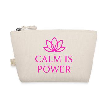 Calm Is Power Mindfulness T-Shirt - Organic Pouch - nature - Front