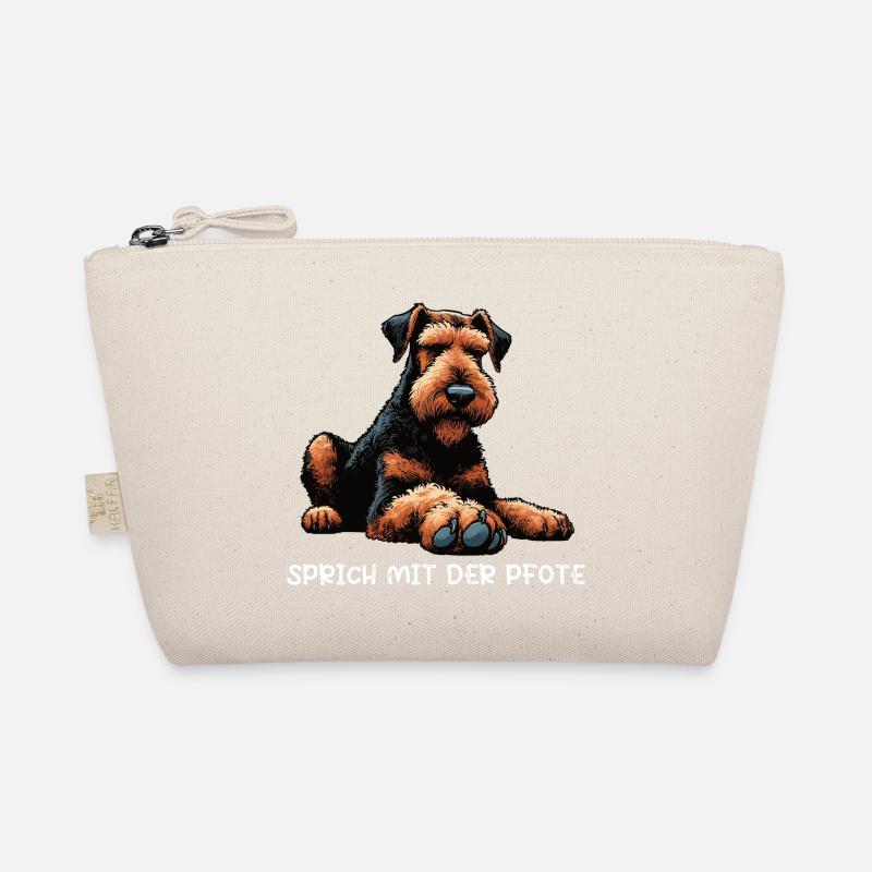 Sprich mit der Pfote Airedale Terrier Airedales  - Bio-Täschchen - Natur