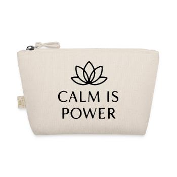 Calm Is Power Mindfulness T-Shirt - Organic Pouch - nature - Front