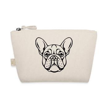 Bulldogge schwarz Hunde T-shirt Geschenk - Bio-Täschchen - Natur - Vorne