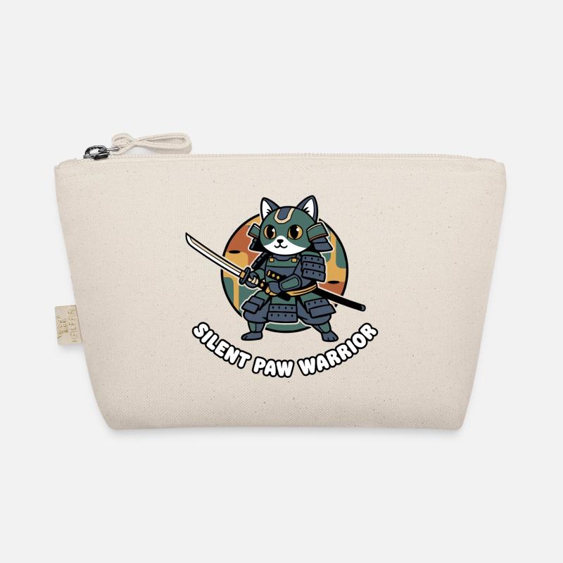 Stiller Pfoten Samurai-Krieger Katze Bio-Täschchen