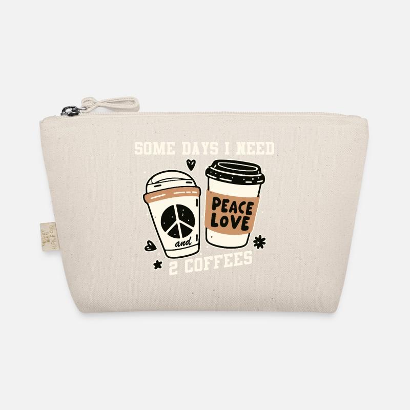 Frieden und Kaffee: Zwei Kaffees - Bio-Täschchen - Natur