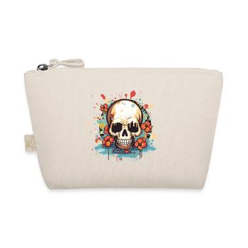 Blumen-Skull Explosion - Bio-Täschchen - Natur - Vorne