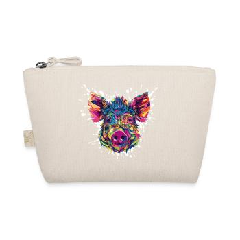 Colour explosion pig's head - Organic Pouch - nature - Front