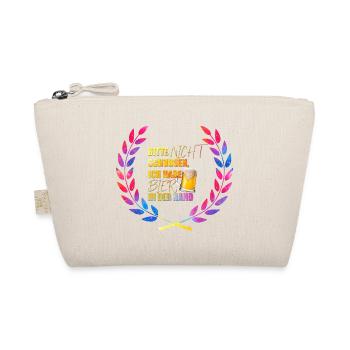 Bitte_nicht_schubsen_ich_habe_Bier_in_der_Hand_ - Organic Pouch - nature - Front