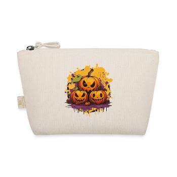 Kürbisbande Halloween Druck - Bio-Täschchen - Natur - Vorne