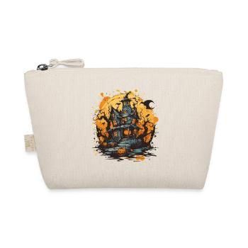 Haunted house in the Halloween moon - Organic Pouch - nature - Front