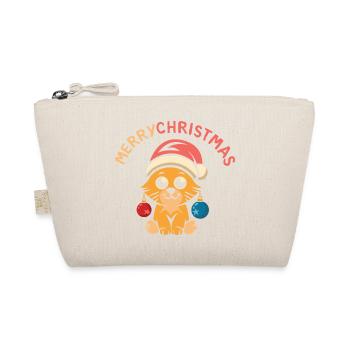 Chat de Noël mignon avec chapeau et boules de Noël - Trousse biologique - nature - Devant