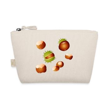 Autumnal chestnuts – nature motif with charm - Organic Pouch - nature - Front