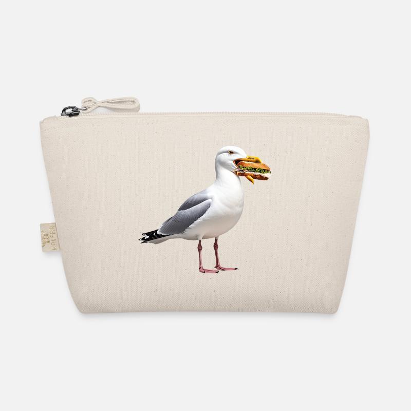 Silbermoewe-mit-Fischbroetchen Bio-Täschchen