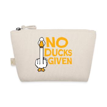 Goose No Ducks Given Middle Finger Naughty Duck Cool - Organic Pouch - nature - Front