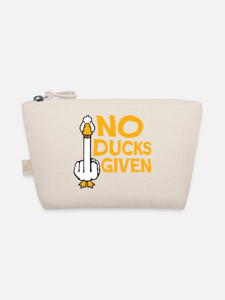 Gans No Ducks Given Mittelfinger Freche Ente Cool - Bio-Täschchen - Natur - Vorne