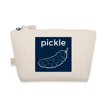 Minimalist Cucumber Pickle on Dark Blue - Organic Pouch - nature - Front