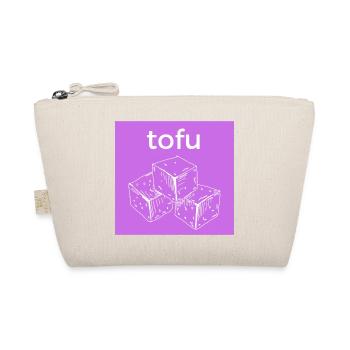 Tofu cube sketch on purple background - Organic Pouch - nature - Front