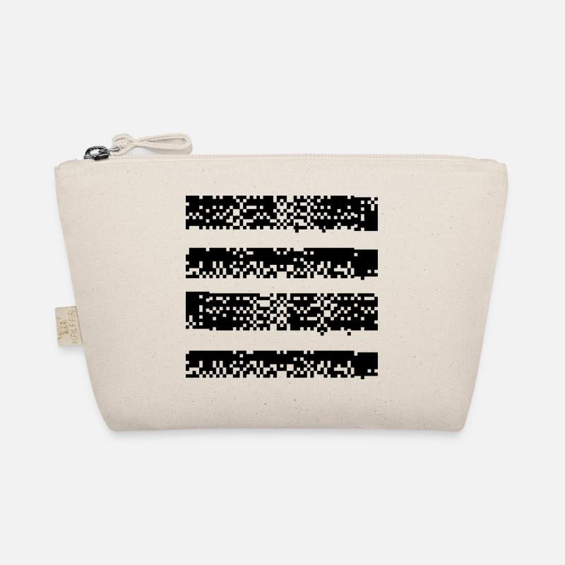 glitched pixelled lines Organic Pouch