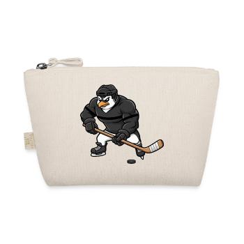 Muskulöser Pinguin Eishockeyspieler Cool Hockey - Organic Pouch - nature - Front