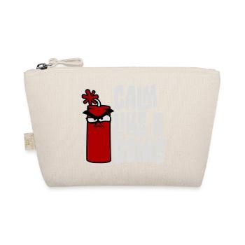 Calm Like Bomb Paradox Irony Humor Explosive Joke - Organic Pouch - nature - Front
