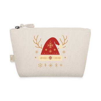Nordic Weihnachten Nikolausmütze mit Geweih - Bio-Täschchen - Natur - Vorne