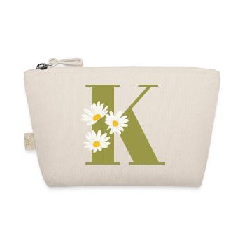 Letter k green daisies - Organic Pouch - nature - Front