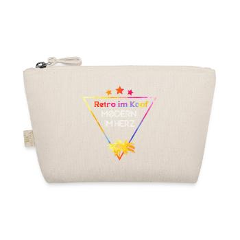 Retro in the head, modern in the heart - Organic Pouch - nature - Front