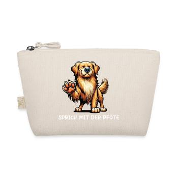 Sprich mit der Pfote Golden Retriever Goldie  - Bio-Täschchen - Natur - Vorne