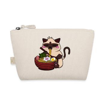 Chat siamois mangeant des nouilles ramen japonaises Kawaii - Trousse biologique - nature - Devant