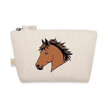 Chevaux T-shirt Cadeau Cavalier - Trousse biologique - nature - Devant