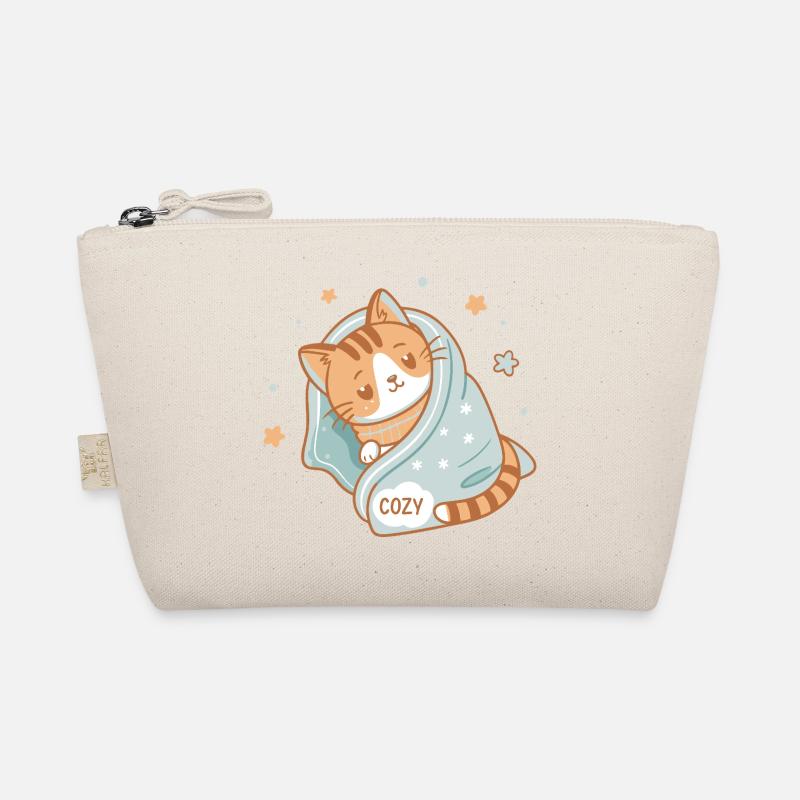 Chat douillet sous couverture étoilée Cozy Trousse biologique