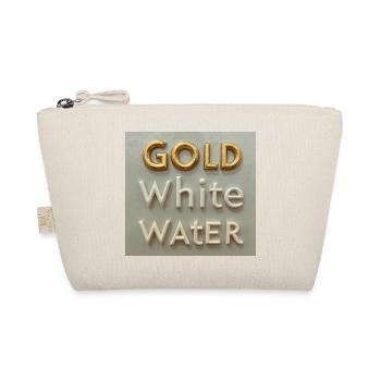 Golden White Water Typography - Organic Pouch - nature - Front